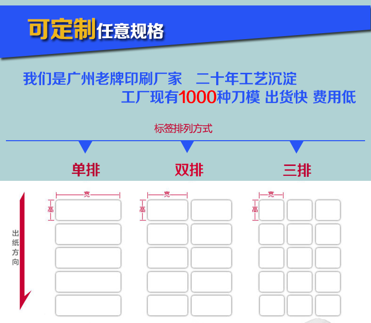 空白不干胶标签纸
