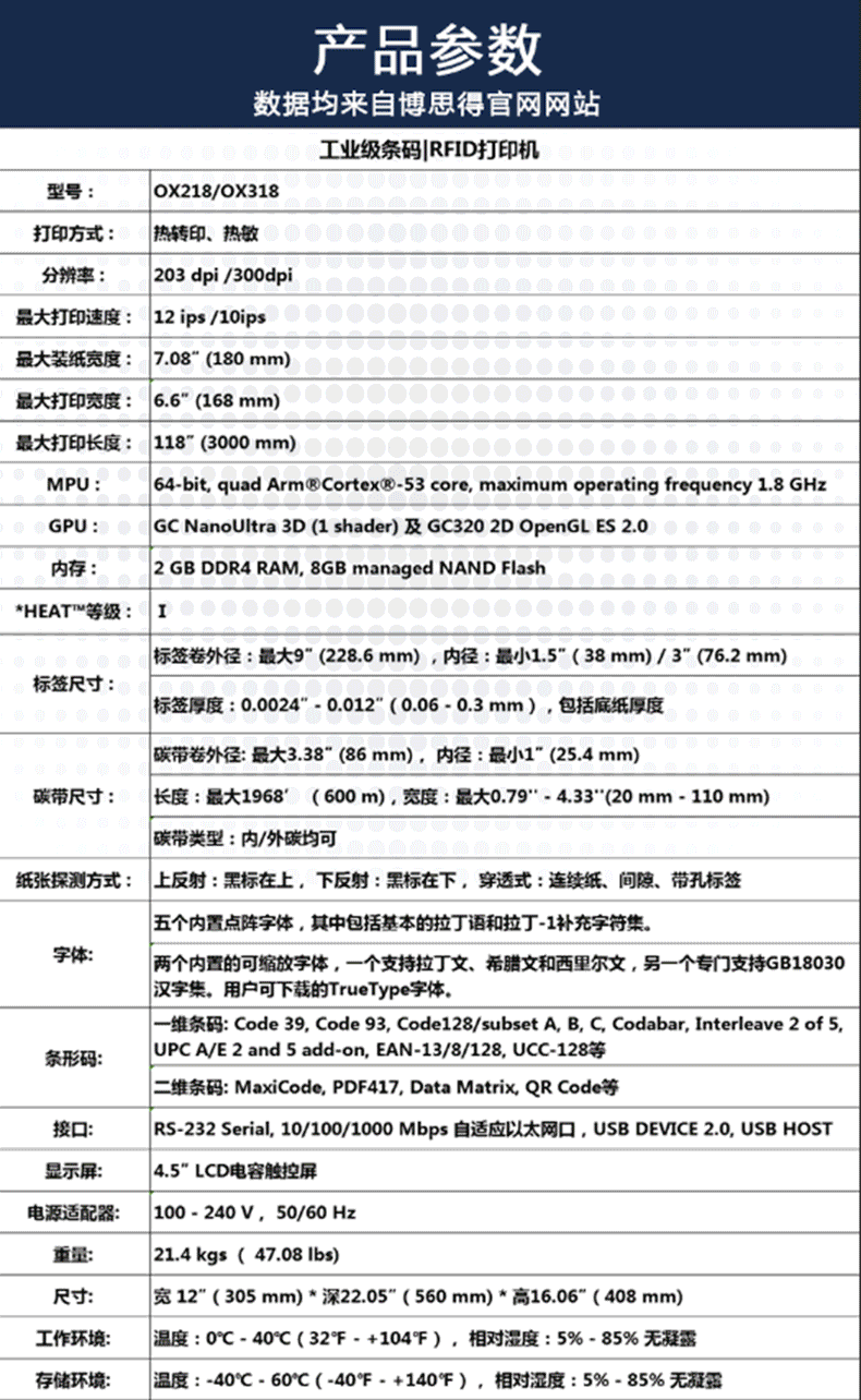 犇博系列OX218/OX318