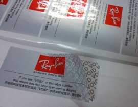 防拆标签 VIOD防拆条码标签图案  自定义图案